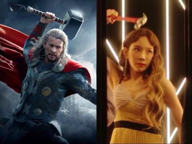Qu&aacute; th&iacute;ch Thor n&ecirc;n Taeyeon tho&aacute;t khỏi h&igrave;nh tượng b&aacute;nh b&egrave;o, cầm b&uacute;a l&agrave;m Thoryeon trong MV mới? - Ảnh 2.