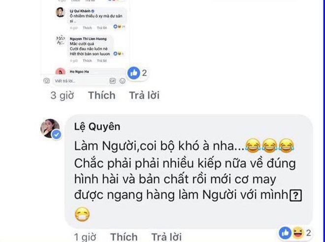 Nghi Hà Hồ viết Facebook “đá xéo” việc đăng ảnh khoe nhẫn kim cương, Lệ Quyên cũng đáp trả cực gắt - Ảnh 2.