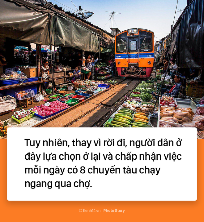 Ở Thái Lan có 1 khu chợ nằm chình ình ngay trên đường ray tàu hỏa - Ảnh 7.