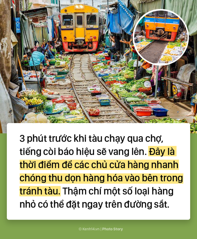 Ở Thái Lan có 1 khu chợ nằm chình ình ngay trên đường ray tàu hỏa - Ảnh 11.
