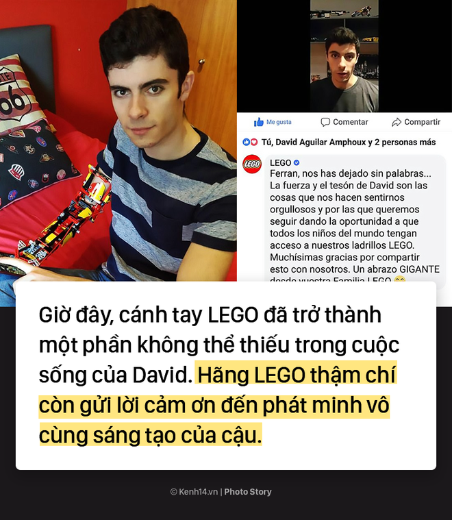 Thanh niên khuyết tật tự lắp tay giả bằng Lego có khả năng chống đẩy như tay xịn - Ảnh 13.