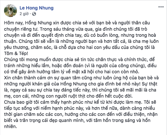 Hồng Nhung chia tay chồng Tây sau 8 năm gắn bó - Ảnh 1.