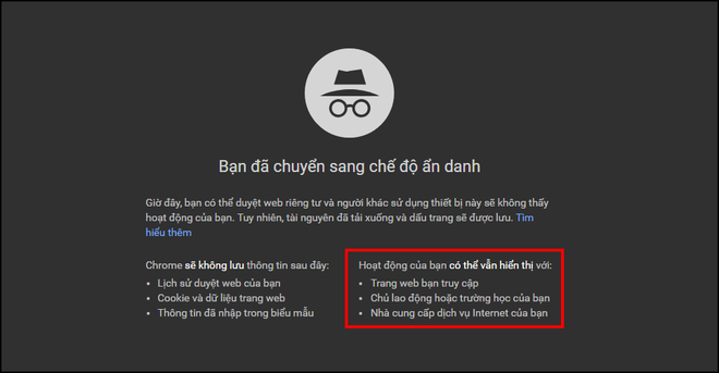 Tỉnh lại đi, chế độ duyệt web ẩn danh trên Google Chrome không ...