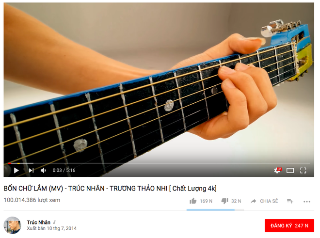 Sau 4 năm ra mắt, MV “Bốn Chữ Lắm” đã được ghi nhận vào Hội những sản phẩm Vpop 100 triệu view - Ảnh 1.