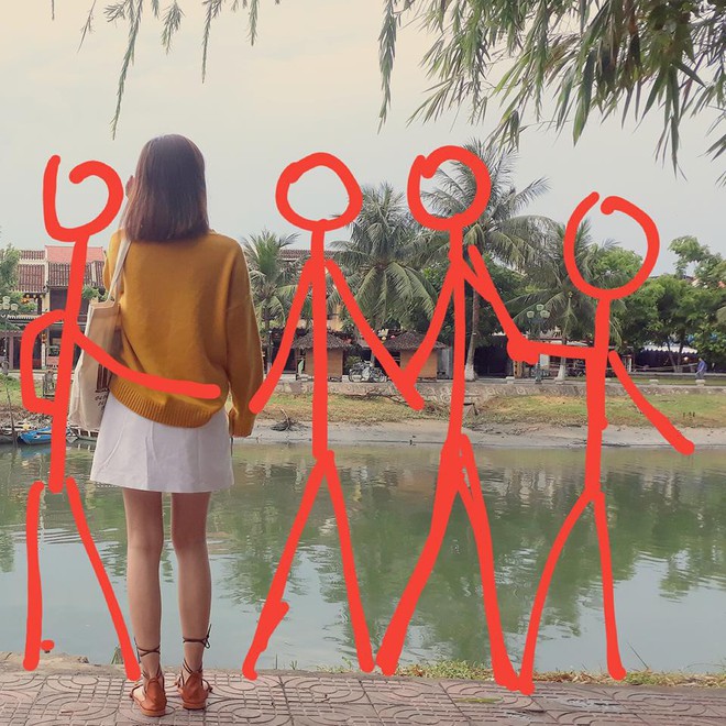 Bị hội chị em lật k&egrave;o ph&uacute;t ch&oacute;t, c&ocirc; bạn s&aacute;ng tạo c&aacute;ch chụp ảnh nh&oacute;m khi du lịch si&ecirc;u b&aacute; đạo - Ảnh 3.