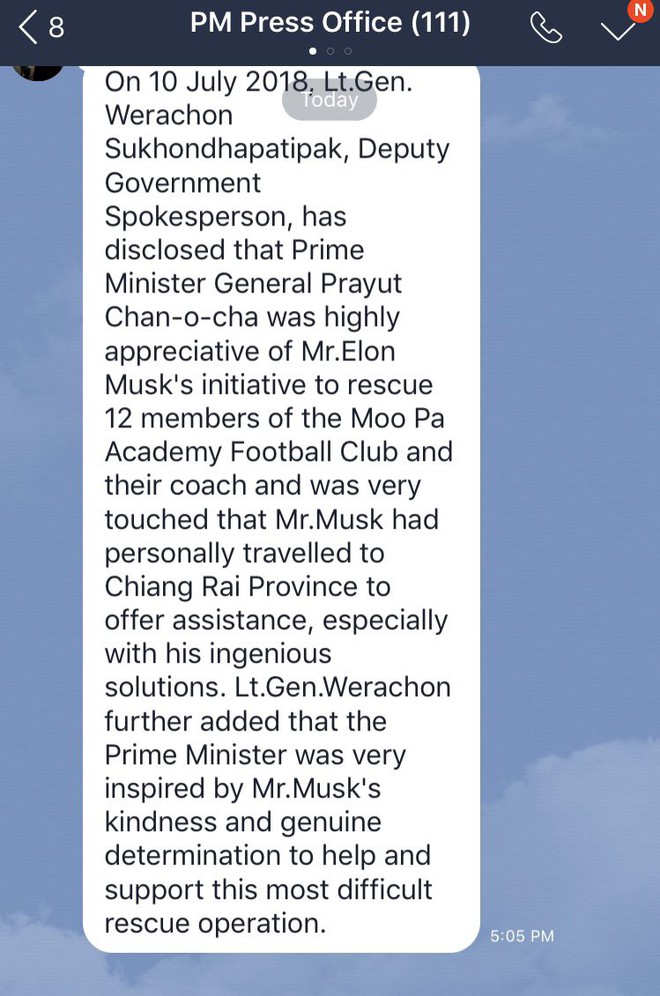 Chỉ huy giải cứu đội bóng Thái Lan từ chối công nghệ của Elon Musk vì tốt nhưng chưa đủ thực tế - Ảnh 2.