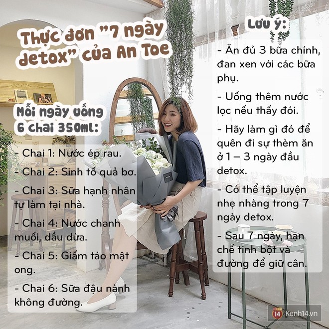 Học ngay thực đơn 7 ngày detox giúp An Toe giảm đến 4kg và 6cm vòng bụng - Ảnh 15.