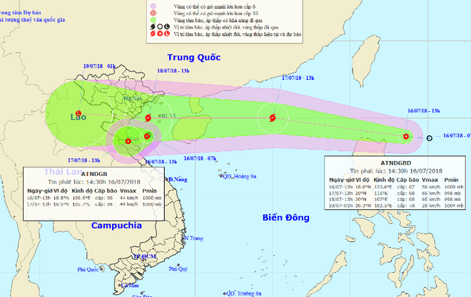 Áp thấp nhiệt đới áp sát đất liền, biển Đông có nguy cơ đón bão giật cấp 10 - Ảnh 1.