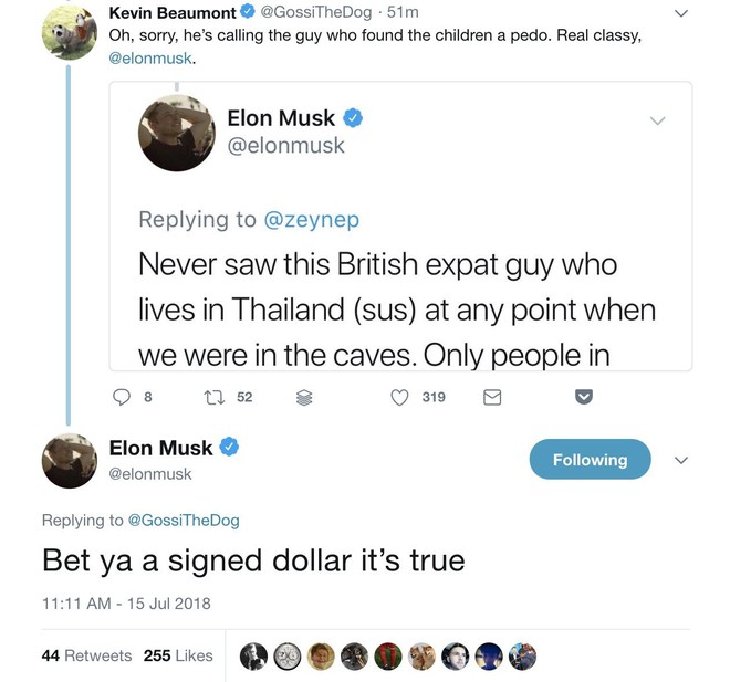 Elon Musk đăng status nói thợ lặn cứu đội bóng Thái Lan là kẻ ấu dâm, không hiểu sao giờ đã xóa mất hút - Ảnh 4.