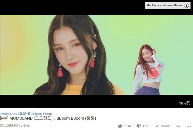 Có thể bạn chưa hay nhưng lượng view Bboom Bboom của MOMOLAND đã vượt hàng loạt hit huyền thoại của Kpop - Ảnh 1.