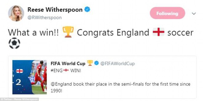 Loạt siêu sao thế giới rầm rộ ăn mừng chiến thắng ngoạn mục của Anh trước Thụy Điển tại World Cup - Ảnh 11.