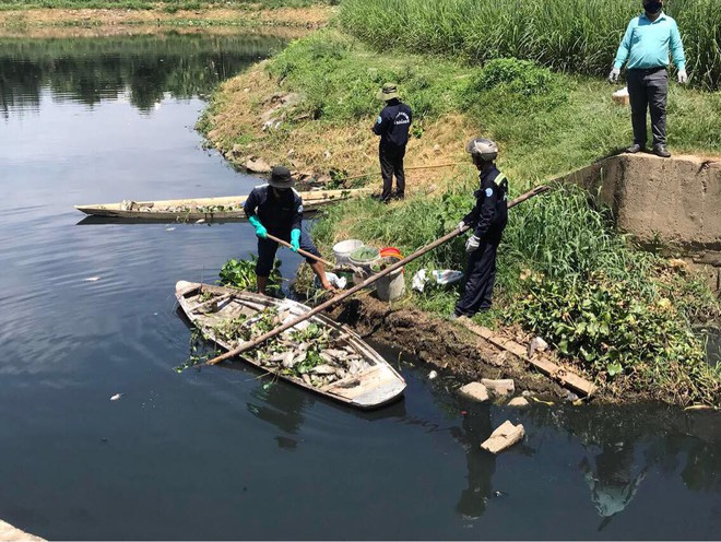 Gần 1 tấn cá chết trắng hồ điều tiết, bốc mùi hôi thối ở Đà Nẵng - Ảnh 2.