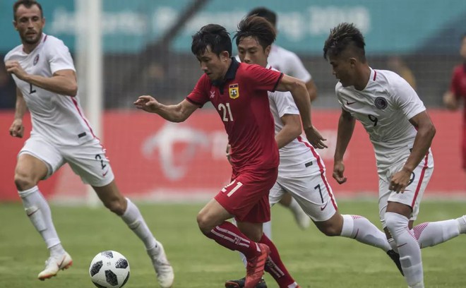 Olympic Lào thua trận mở màn bóng đá nam ASIAD 2018 - Ảnh 1.