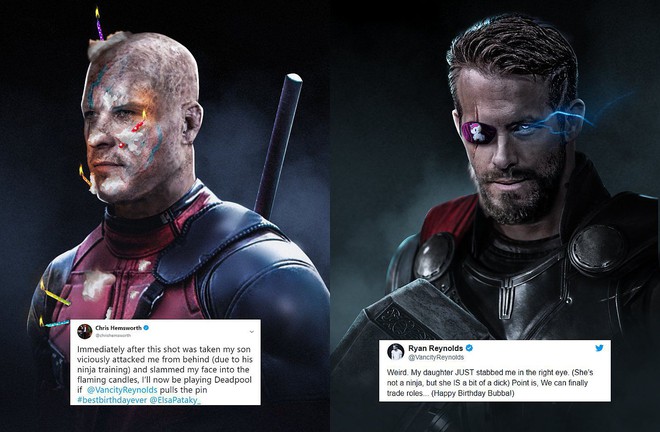 Ngay ngày sinh nhật, chàng Thor bỗng biến thành Deadpool nhờ trò nghịch dại từ con trai ruột - Ảnh 1.