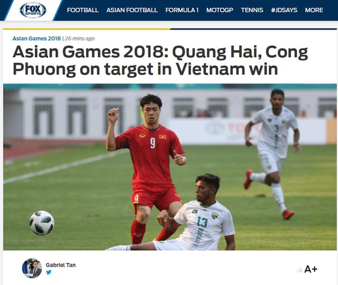 Truyền thông châu Á ấn tượng về chiến thắng của Olympic Việt Nam - Ảnh 1.