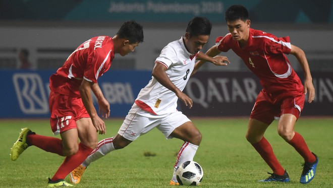 Olympic Myanmar su&yacute;t g&acirc;y sốc khi gặp đối thủ mạnh Triều Ti&ecirc;n - Ảnh 1.