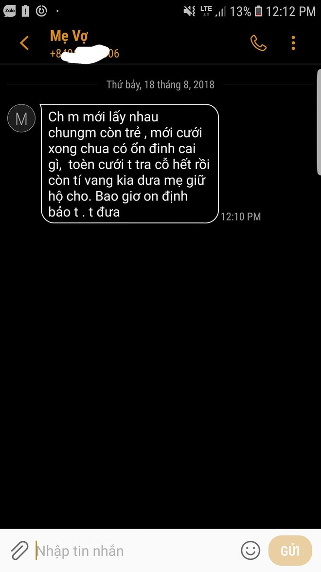 Mẹ vợ nhắn tin đòi giữ hộ vàng cưới sau nửa tháng ở rể, thanh niên bối rối đăng đàn hỏi xin lời khuyên - Ảnh 2.