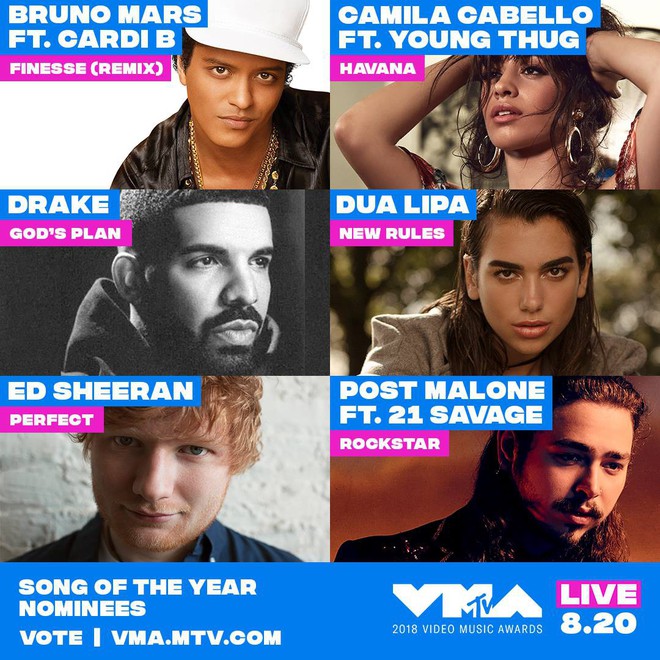 Có 1 ca khúc đánh bại được cả Camila - Ed Sheeran - Bruno Mars, chiến thắng giải lớn tại VMAs 2018 - Ảnh 1.