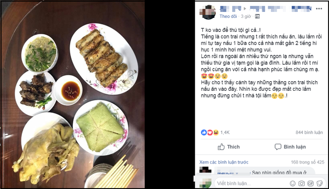 Khoe m&acirc;m cơm thịnh soạn nấu trong v&ograve;ng 2 tiếng, ch&agrave;ng trai kh&ocirc;ng được khen m&agrave; c&ograve;n bị b&oacute;c l&agrave; sống ảo - Ảnh 1.