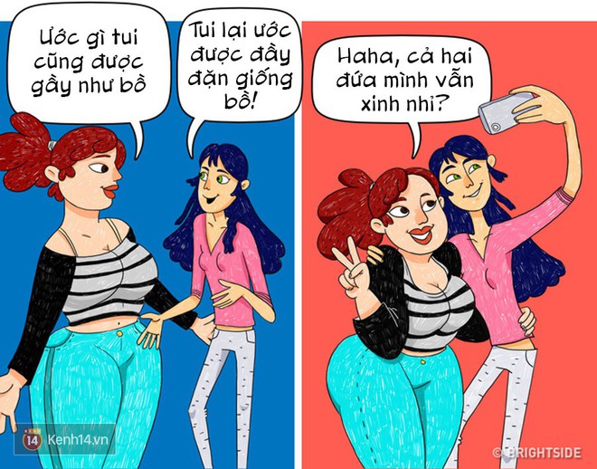 Bộ tranh: T&igrave;nh bạn đ&aacute;ng y&ecirc;u nhất l&agrave; khi giữa hai đứa c&oacute; một đứa b&eacute;o v&agrave; một đứa si&ecirc;u gầy - Ảnh 13.