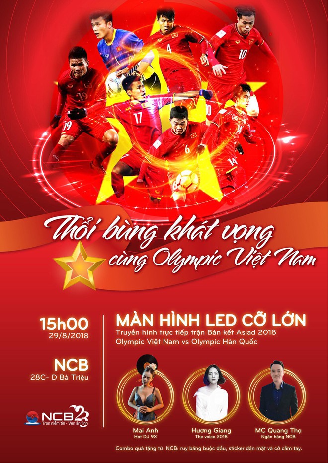 Hội ngộ Hương Giang The Voice tại sự kiện Ngân hàng Quốc Dân cổ vũ tuyển Việt Nam - Ảnh 2.