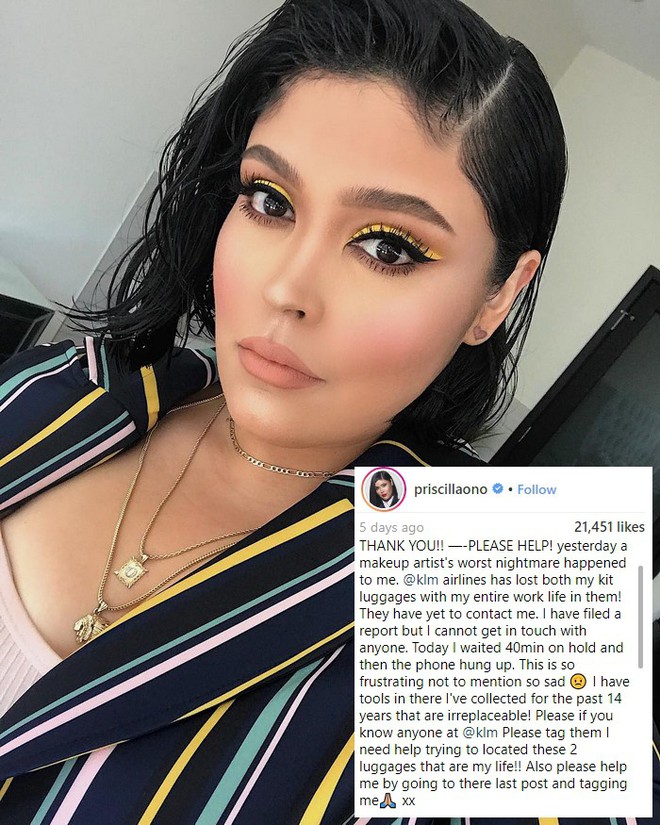 Chuy&ecirc;n gia makeup th&acirc;n t&iacute;n bị thất lạc đồ nghề, Rihanna chỉ cần h&ocirc; 1 tiếng, h&atilde;ng h&agrave;ng kh&ocirc;ng trả lại ngay trong một nốt nhạc - Ảnh 2.