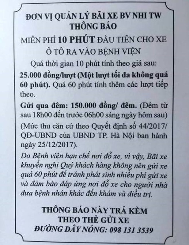 Hồn nhiên để xe 3 ngày trong bệnh viện, bị thu phí theo quy định thì… tố cáo lên Facebook - Ảnh 2.