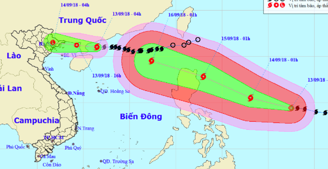 Bão số 5 và siêu bão MANGKHUT tiến nhanh vào Biển Đông  - Ảnh 1.