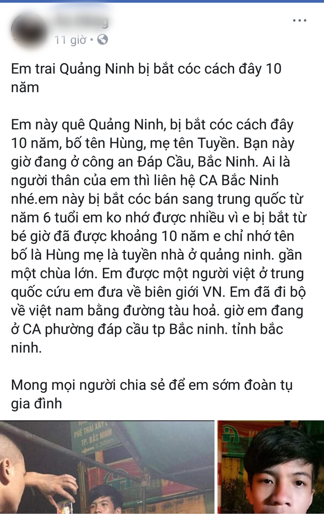 Xôn xao nam thanh niên bị bắt cóc sang Trung Quốc 10 năm vừa trốn về Việt Nam nhưng không nhớ thông tin gia đình  - Ảnh 1.