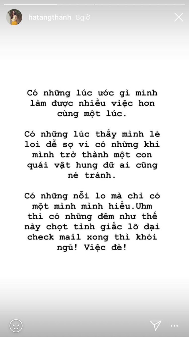 Tâm sự hiếm hoi của Tăng Thanh Hà về bản thân sau gần 6 năm kết hôn: “Có những lúc thấy mình lẻ loi dễ sợ”  - Ảnh 1.