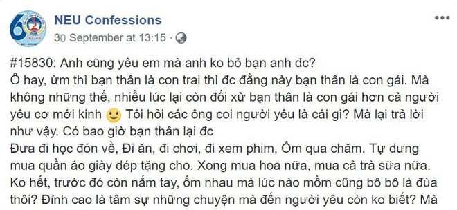 Cô gái tức điên chia tay bạn trai khăng khăng nói: Anh cũng yêu em mà anh không bỏ bạn anh được! - Ảnh 1.