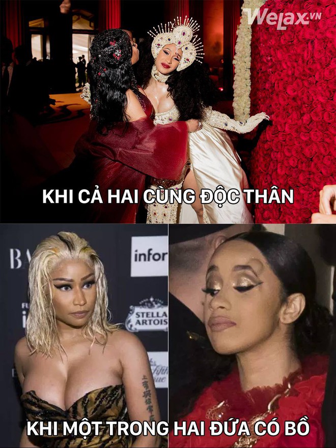 Choảng nhau sứt đầu mẻ trán mà vẫn phải ôm ấm ức, không sao đâu Cardi B, bạn là nữ hoàng meme ngày hôm nay! - Ảnh 1.