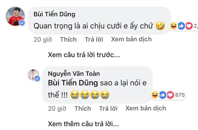 Bùi Tiến Dũng đáp trả khi Văn Toàn hỏi "cưới vợ được chưa?" - Ảnh 2.