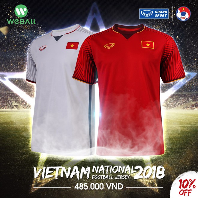 Giảm 10% khi mua mẫu áo mới của đội tuyển Việt Nam trên WeBall - Ảnh 1.