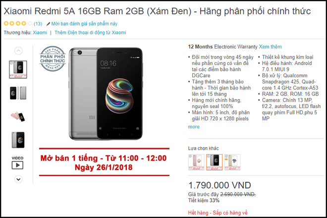 Redmi 5A cháy hàng chỉ sau 30 phút vì giá rẻ hơn cả iPhone 5 cũ, nhưng vẫn còn cơ hội cho bạn sở hữu nó - Ảnh 3.