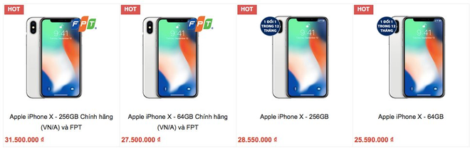 iPhone X chính hãng chênh nhau hơn 3 triệu đồng - Ảnh 1.