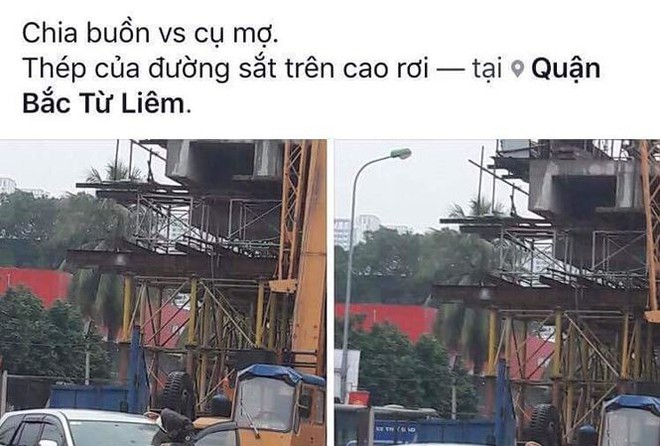 Sự thật vụ th&eacute;p rơi từ đường sắt tr&ecirc;n cao xuy&ecirc;n thủng k&iacute;nh xe 7 chỗ - Ảnh 1.