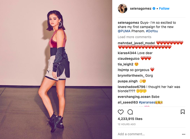 Selena Gomez ngọt ng&agrave;o v&agrave; quyến rũ trong BST sneakers Xu&acirc;n/H&egrave; mới nhất của Puma - Ảnh 1.