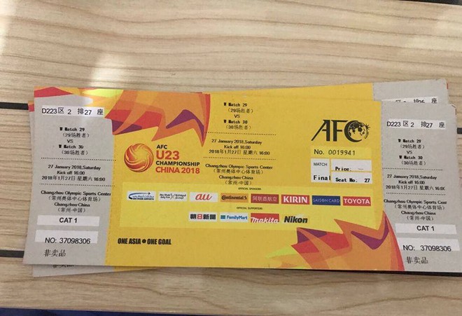 Vé trận chung kết U23 Việt Nam gặp U23 Uzbekistan xuất hiện trên MXH, được rao bán rẻ hơn cả giá gốc - Ảnh 1.