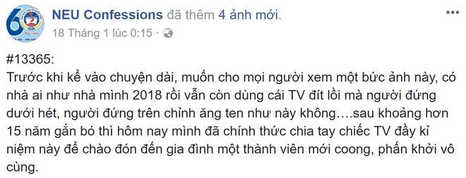 Cô gái khoe chiếc TV xài 15 năm mới lên đời, biết được lý do phía sau ai cũng phải xúc động - Ảnh 1.