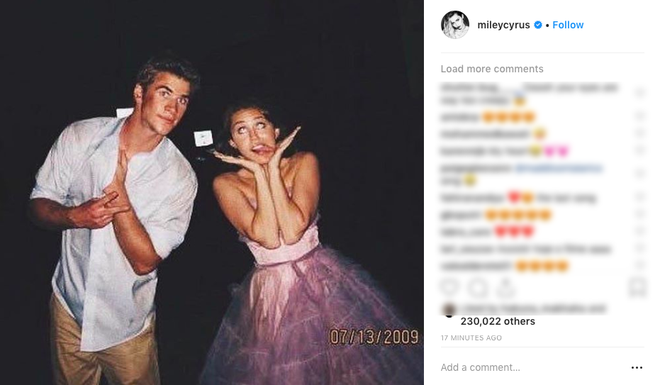 Miley khiến cả thế giới x&uacute;c động v&igrave; t&acirc;m thư ch&uacute;c sinh nhật Liam: Em y&ecirc;u c&aacute;ch anh để cho em được l&agrave; ch&iacute;nh m&igrave;nh - Ảnh 1.