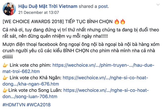 Wechoice Awards 2018: Trước giờ G, lượng fan hùng hậu của Hậu Duệ Mặt Trời cùng hợp lực chiến đấu - Ảnh 2.