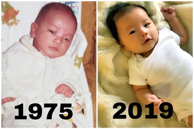 Con trai mới sinh giống Victor Vũ phiên bản 1975 đến nỗi có người phải thốt lên: Đúng là photocopy! - Ảnh 1.