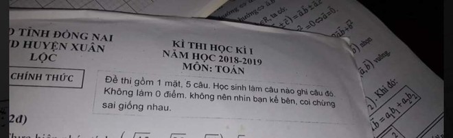 Thầy giáo có tâm nhất hệ mặt trời: In lời dặn siêu mặn ngay đầu đề thi, vừa thiết thực lại khiến học trò cười bò - Ảnh 1.