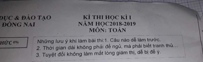 Thầy giáo có tâm nhất hệ mặt trời: In lời dặn siêu mặn ngay đầu đề thi, vừa thiết thực lại khiến học trò cười bò - Ảnh 2.