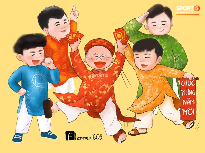 Hân hoan đón tết cùng chibi Công Phượng và Quang Hải - những ngôi sao đẳng cấp của bóng đá Việt Nam. Họ mang đến không chỉ niềm vui bóng đá mà còn niềm vui của dân tộc trong mùa lễ hội này.