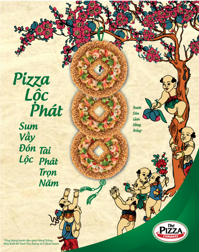 Chiếc bánh pizza nổi bật trong bức tranh dân gian và mong muốn gìn giữ giá trị Tết xưa - Ảnh 2.