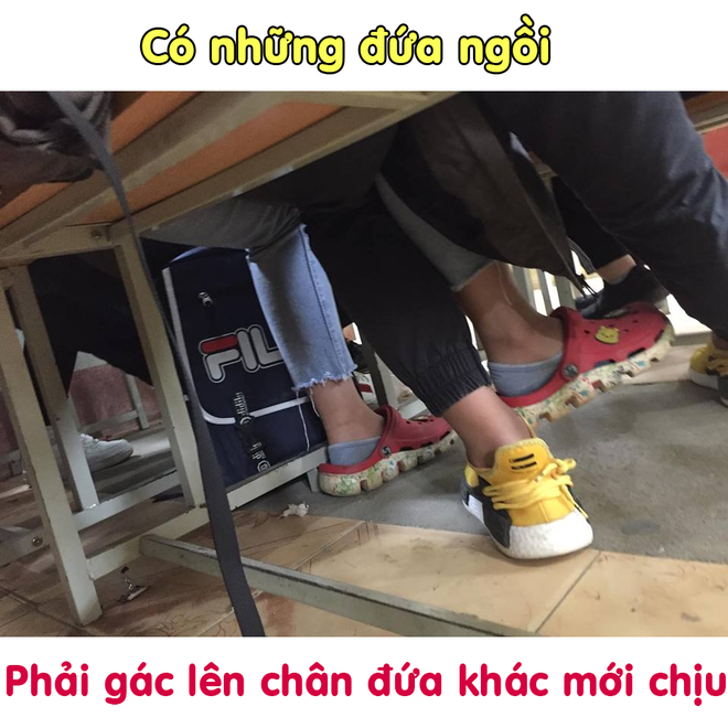 Đăng ảnh than thở ngồi học hay bị bạn gác đùi nhưng đây mới là điều gây sự chú ý của dân mạng - Ảnh 1.