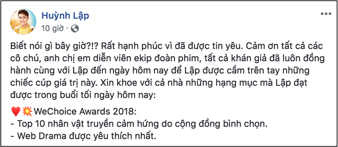 Nghệ sĩ Việt bày tỏ cảm xúc sau đêm Gala WeChoice Awards 2018: Vỡ oà xúc động, hạnh phúc vì những câu chuyện đầy ý nghĩa! - Ảnh 10.