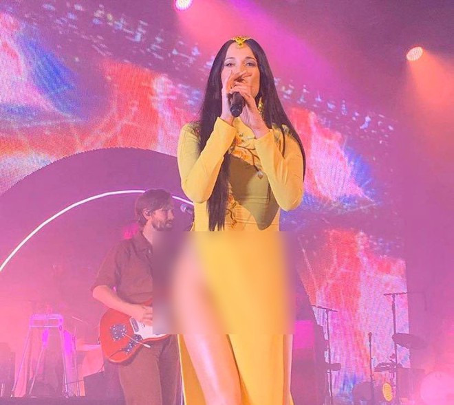 Nữ ca sĩ nhạc đồng quê Kacey Musgraves bị chỉ trích gay gắt vì mặc áo dài nhưng quên mặc quần - Ảnh 2.